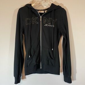 Vintage DKNY Jeans Bling Zip Hoodie‎